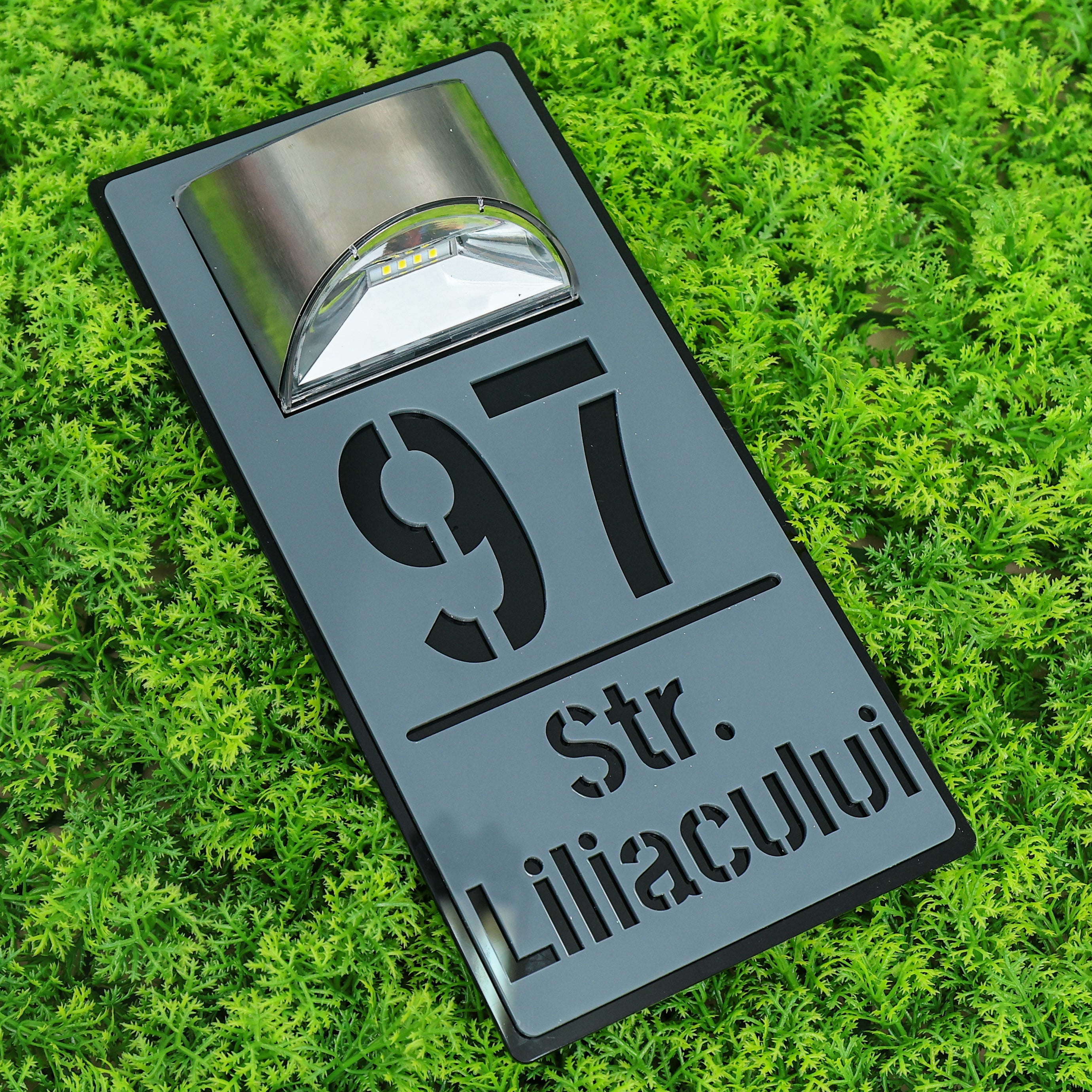 Număr de casă luxury antracit lucios - negru lucios