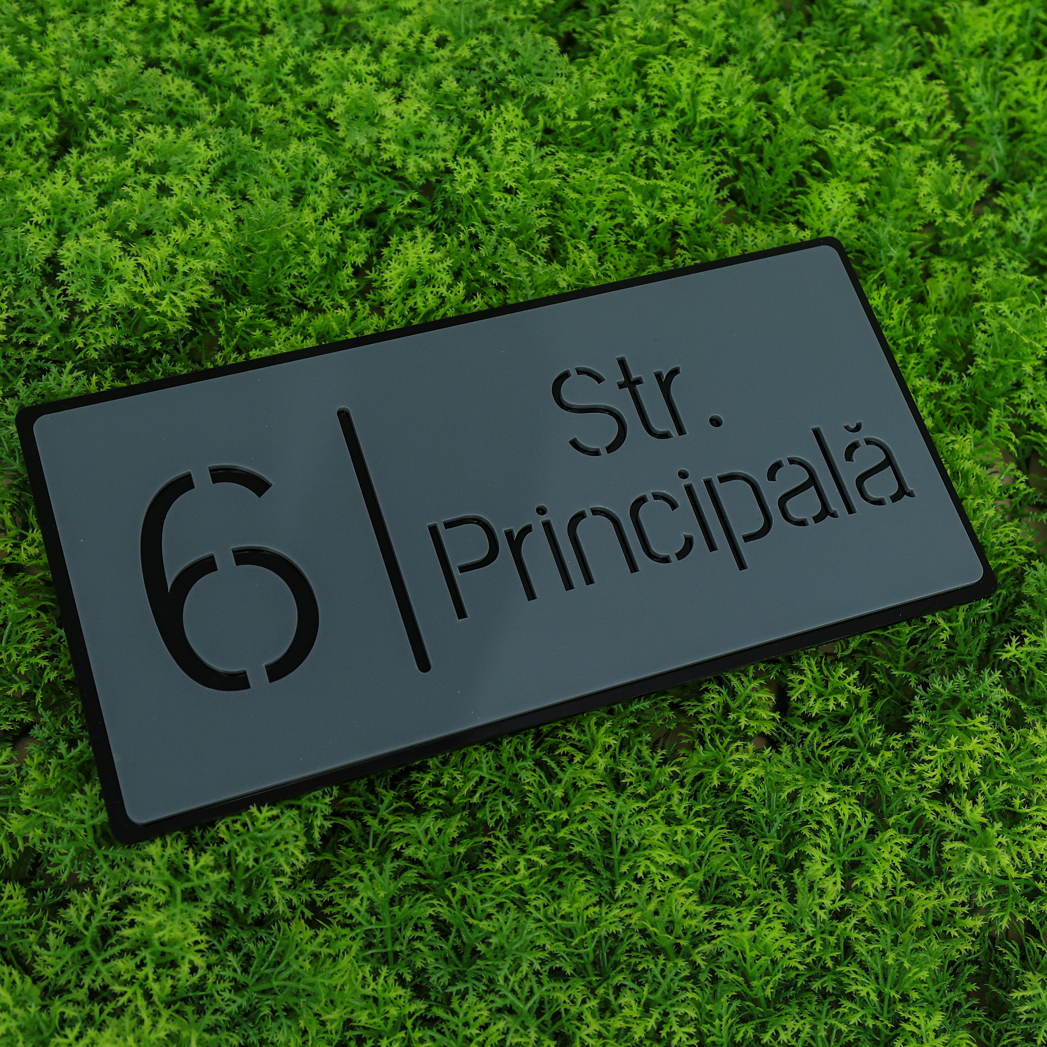 Număr de casă royal antracit lucios - negru lucios