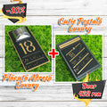 Pachet număr de casă luxury + cutie poștală luxury negru satinat - auriu oglindă
